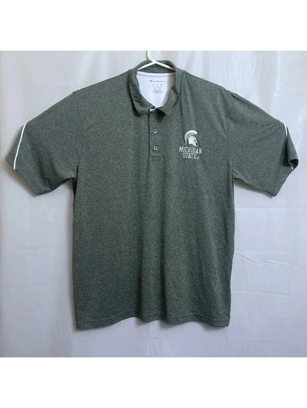 Champion Michigan State Spartans Golf Polo Shirt Men's Extra Large XL Green